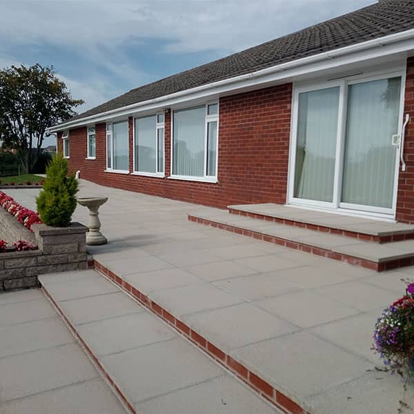 Wrexham patio with new slabs