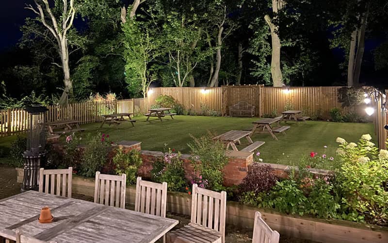 Extended garden at The Little Fox, Wirral